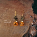 ꫛꫀꪝ✨夜灯果🎃ジャックオーランタンピアス（イヤリング）　かぼちゃ