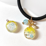  【ヘアゴム】シャリシャリDropパイナップル　レジン