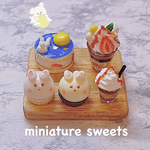 🐰再販🌕🐰ミニチュアお月見スイーツセット🌙✨ ミニチュアスイーツ　ミニチュアフード