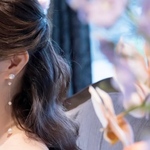 No.4 ステーション　パール　ロング　ピアス　イヤリング　