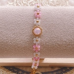 【再販】パステルピンクのお花ブレスレット⁺˚