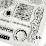 送料無料【B44コラージュ素材】海外シリコンスタンプ　レター　英字　ジャンクジャーナル　ヴィンテージ 