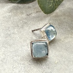 Aquamarine Square ピアス /silver925/アクアマリン/スタッドピアス