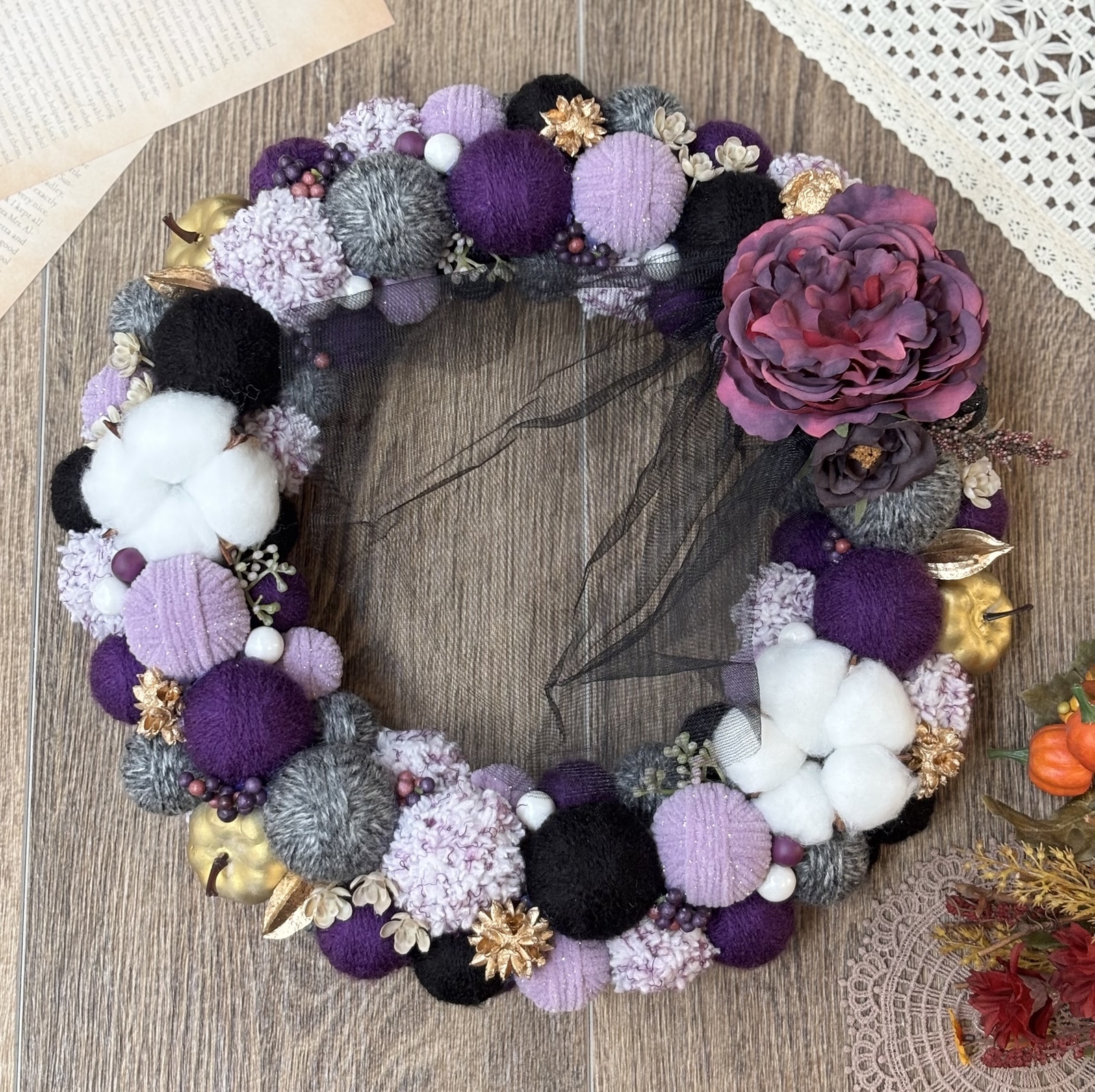 毛糸玉リースの人気通販 | minne byGMOペパボ 国内最大級の