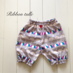 【再々販】ちゃぷちゃぷ♫アンブレラのかぼちゃパンツ（グレー）