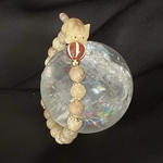 玉乗り猫ちゃんブレスレット(茶トラ猫)