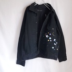 手描き 月とネオン  デニムジャケット men's M