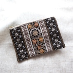 インド刺繍フラットポーチ＊トルコリボン