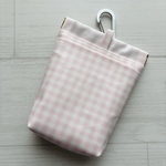 消臭マナーポーチ　パステルピンクギンガムチェック　Sサイズ　#225