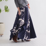 新作【自由にアレンジスカート】★販売枚数1500枚突破★着丈4展開＊360度＊全円＊どんなコーデも自由自在にアレンジができる＊動くたびに美シルエット＊ サーキュラースカート＊フラワー～flower～