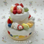 フェルトケーキ🥝🍊🍓フルーツ２段ケーキ小物入れC-64