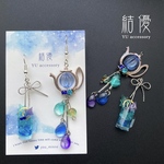 宇宙・星と月のティーセット/ピアス/ノンホールピアス