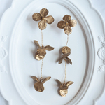 No.11   本物の紫陽花を使ったピアス　イヤリング　ウェディングアクセサリー　フラワーアクセサリー