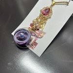 宇宙玉　星霜の浄誓ネックレス　願掛けネックレス　レジンネックレス　お守り　天然石　魔法　お守り　ラピスラズリ