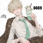 original sticker « no.6669💚 »     //     人物ステッカー オリジナルステッカー オリジナル人物ステッカー ステッカー cotton melody 
