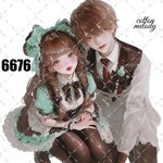 original sticker « no.6676💚 »     //     人物ステッカー オリジナルステッカー オリジナル人物ステッカー ステッカー cotton melody 