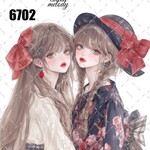 original sticker « no.6702 »     //     人物ステッカー オリジナルステッカー オリジナル人物ステッカー ステッカー cotton melody 