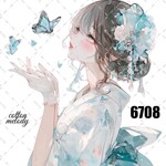 original sticker « no.6708 »     //     人物ステッカー オリジナルステッカー オリジナル人物ステッカー ステッカー cotton melody 