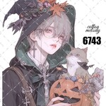 original sticker « no.6743👱🏻🎃 »     //     人物ステッカー オリジナルステッカー オリジナル人物ステッカー ステッカー cotton melody 