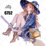 original sticker « no.6752👱🏻‍♀️🎃 »     //     人物ステッカー オリジナルステッカー オリジナル人物ステッカー ステッカー cotton melody 