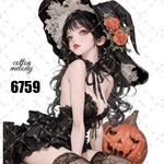 original sticker « no.6759👱🏻🎃 »     //     人物ステッカー オリジナルステッカー オリジナル人物ステッカー ステッカー cotton melody 