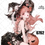 original sticker « no.6762 👱🏻‍♀️🎃 »     //     人物ステッカー オリジナルステッカー オリジナル人物ステッカー ステッカー cotton melody 
