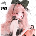 original sticker « no.6773👱🏻‍♀️🎃»     //     人物ステッカー オリジナルステッカー オリジナル人物ステッカー ステッカー cotton melody 