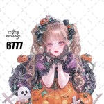original sticker « no.6777👱🏻‍♀️🎃 »     //     人物ステッカー オリジナルステッカー オリジナル人物ステッカー ステッカー cotton melody 