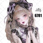original sticker « no.6781👱🏻‍♀️🎃 »     //     人物ステッカー オリジナルステッカー オリジナル人物ステッカー ステッカー cotton melody 