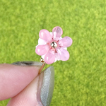小花のリング　オパールピンク