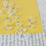 【100個】【8mm】 鈴丸　ビーズ　 クリア　ドロップ　アクセサリパーツ ハンドメイド　AB123