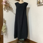 chihowayo様専用ページブラックハーフリネン　ワンピース💕