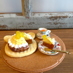 ✩°｡⋆ミニチュア✩自家製京マロンのモンブランタルトと紅茶のセット✩°｡⋆
