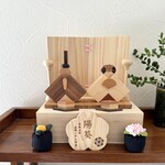 木製雛人形､桜橘､木製屏風､雪洞､菱餅､手造り、ひな人形､ひなまつり,ひな祭り【【送料無料】②-158