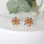 キンモクセイの花束　ピアス/イヤリング　ディップアート