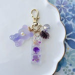 KOHAKUTO BEAR♡ぶどうベア🍇　　　シャカシャカ　キーホルダー　レジン　アニマル　スイーツ　チョコ　プレゼント　ミニチュア　フェイクスイーツ　琥珀糖　ぶどう　グレープ　葡萄　フルーツ