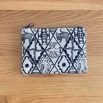 symphony  ポーチ　16 グレー　ポケットつき　ミナペルホネンの刺繍生地　シンフォニー