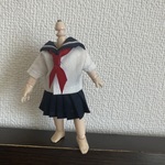 オビツ11 セーラー服3点セット　半袖　白×紺