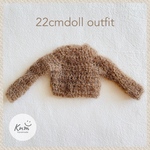 モヘアニット brown  22cmドールアウトフィット 22cmドール服