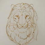 専用ページです。リンクが送られていない方は購入をおやめください。ワイヤーアート　ライオン2
