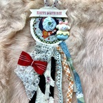 【販売中】132-立体　デコレーション　メッセージ　シール　【Happy birthday】150円
