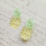 〜Pine🍍Jewelピアス〜　イヤリング　チェリーバラ　ばら　ハート　推し活　推し色　赤　レッド　レジン　クリア　ドライフラワー　紫　ピアス　花　ローズ　アンティーク　レトロ　ピンク　かわいい