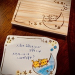 消しゴムはんこ　お月様デザインメモ