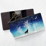 冬の星空 キーケース スマートキー / 星 夜空 雪 猫 オオカミ ペンギン