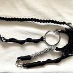 パラコード　スマホ　ショルダー　ストラップ　ハンドメイド　フリルリボン　ハンドストラップ　2way