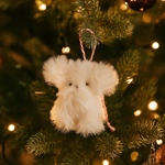 ルル　lulu  (ホワイト　モール　モールぬいぐるみ　犬　家　オーナメント　クリスマス)