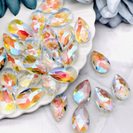 【brsr1722】【6pcs】【22mm】multisided cut glass charm　　チャーム・ガラス・多面カット・キラキラ