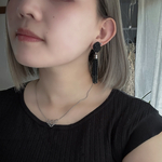 水引ピアス　イヤリング / blume Black