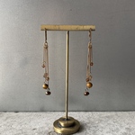 Vintage USA retro tiger eye swing beads pierce 