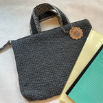 完成品★即納★サマーセール送料無料★B5.A4対応★ヌビのぺったんこバック★ヌビ★ギンガムチェック★トートバッグ